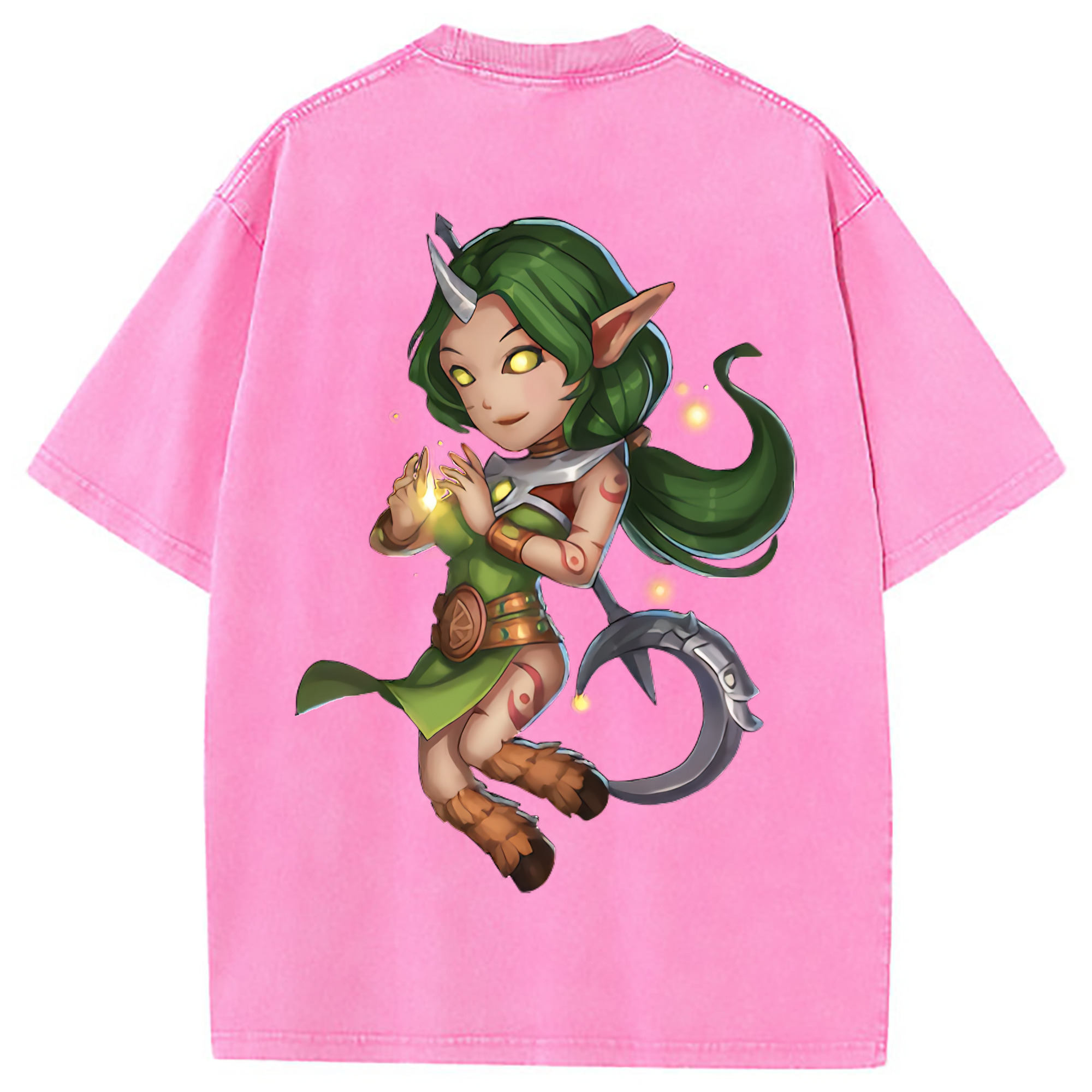 （画像用） リーグ・オブ・レジェンド League of Legends LOL 綿100% ヴィンテージ風 半袖Tシャツ（背面プリント）